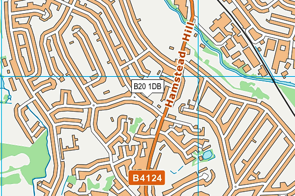 B20 1DB map - OS VectorMap District (Ordnance Survey)