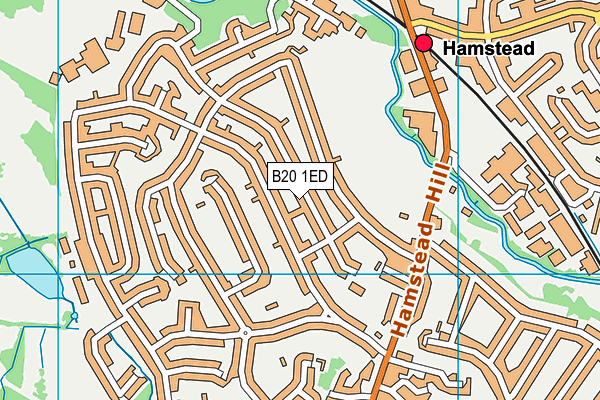 B20 1ED map - OS VectorMap District (Ordnance Survey)