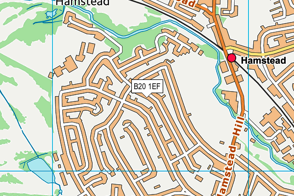 B20 1EF map - OS VectorMap District (Ordnance Survey)