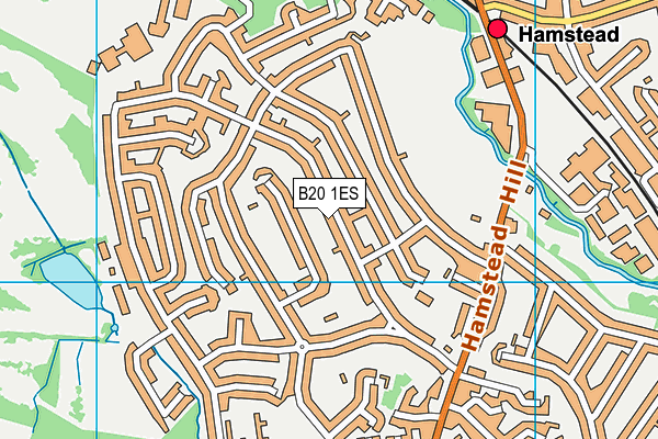 B20 1ES map - OS VectorMap District (Ordnance Survey)