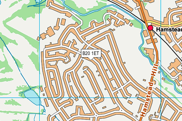 B20 1ET map - OS VectorMap District (Ordnance Survey)