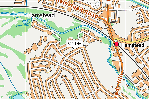 B20 1HA map - OS VectorMap District (Ordnance Survey)