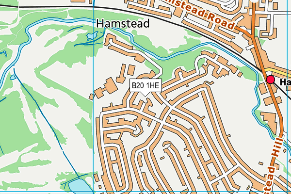 B20 1HE map - OS VectorMap District (Ordnance Survey)