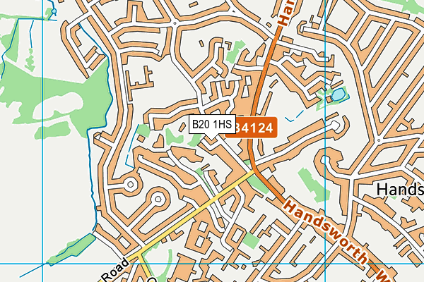 B20 1HS map - OS VectorMap District (Ordnance Survey)
