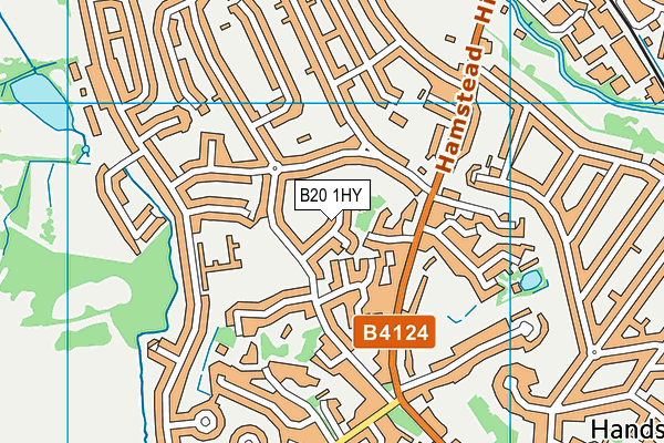 B20 1HY map - OS VectorMap District (Ordnance Survey)