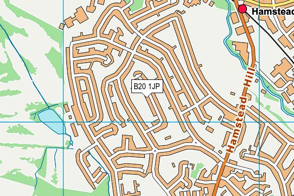 B20 1JP map - OS VectorMap District (Ordnance Survey)