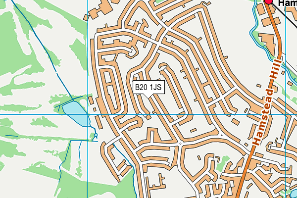 B20 1JS map - OS VectorMap District (Ordnance Survey)