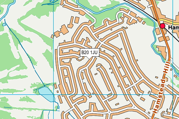 B20 1JU map - OS VectorMap District (Ordnance Survey)