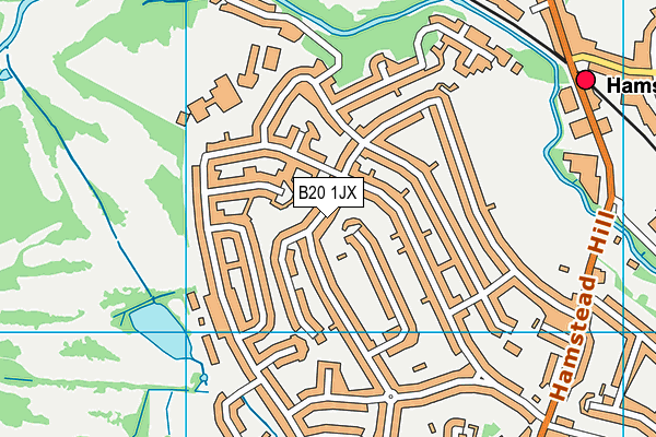 B20 1JX map - OS VectorMap District (Ordnance Survey)