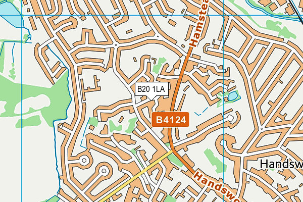 B20 1LA map - OS VectorMap District (Ordnance Survey)