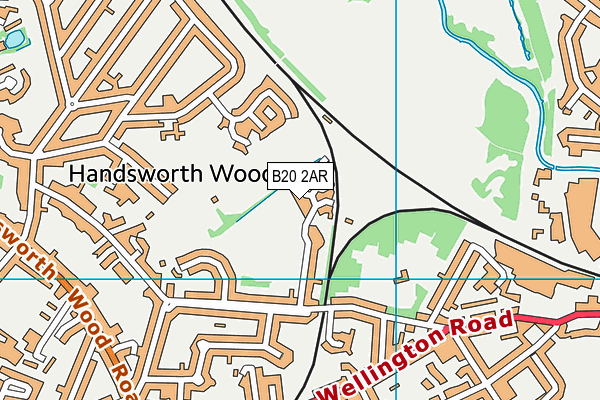 B20 2AR map - OS VectorMap District (Ordnance Survey)