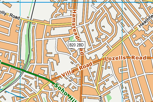 B20 2BD map - OS VectorMap District (Ordnance Survey)
