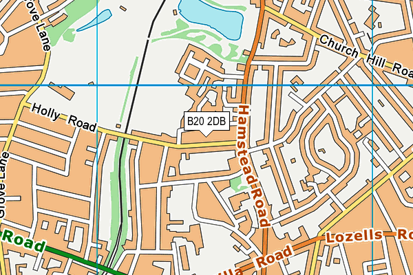 B20 2DB map - OS VectorMap District (Ordnance Survey)