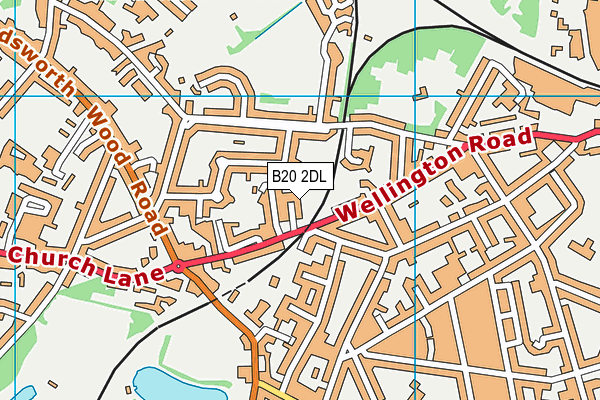 B20 2DL map - OS VectorMap District (Ordnance Survey)