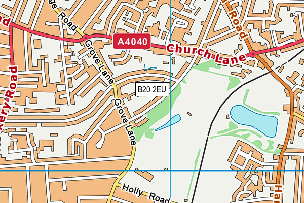 Handsworth Cricket Club map (B20 2EU) - OS VectorMap District (Ordnance Survey)