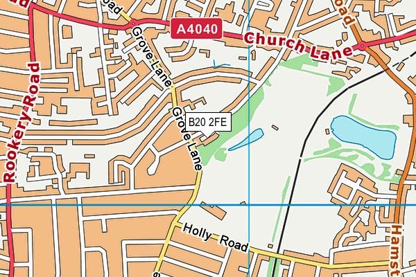 B20 2FE map - OS VectorMap District (Ordnance Survey)