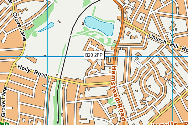 B20 2FP map - OS VectorMap District (Ordnance Survey)