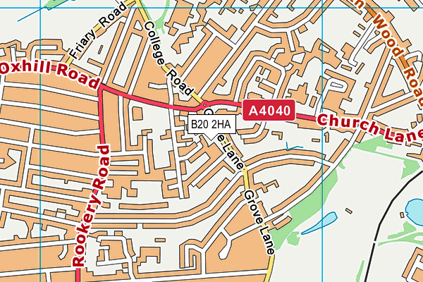 B20 2HA map - OS VectorMap District (Ordnance Survey)