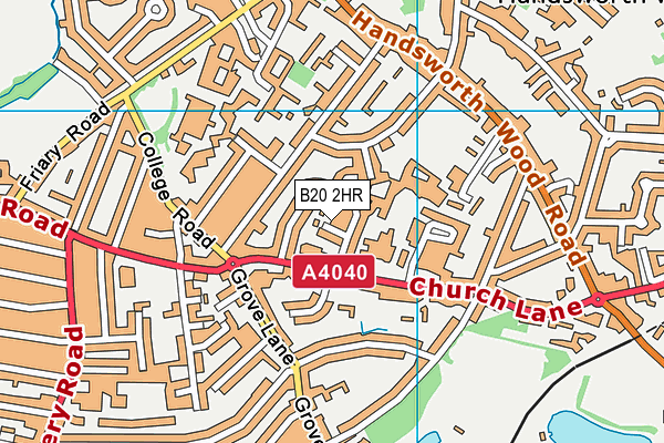 B20 2HR map - OS VectorMap District (Ordnance Survey)