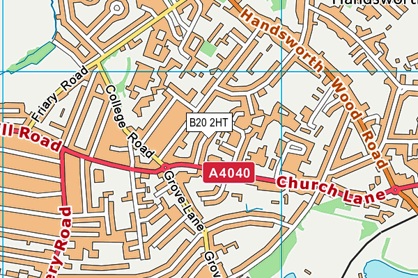 B20 2HT map - OS VectorMap District (Ordnance Survey)