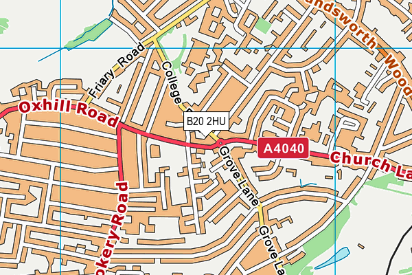 B20 2HU map - OS VectorMap District (Ordnance Survey)