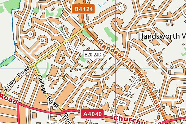 B20 2JD map - OS VectorMap District (Ordnance Survey)