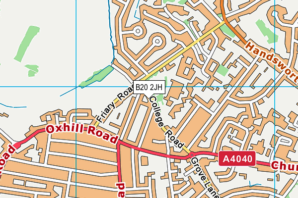 B20 2JH map - OS VectorMap District (Ordnance Survey)