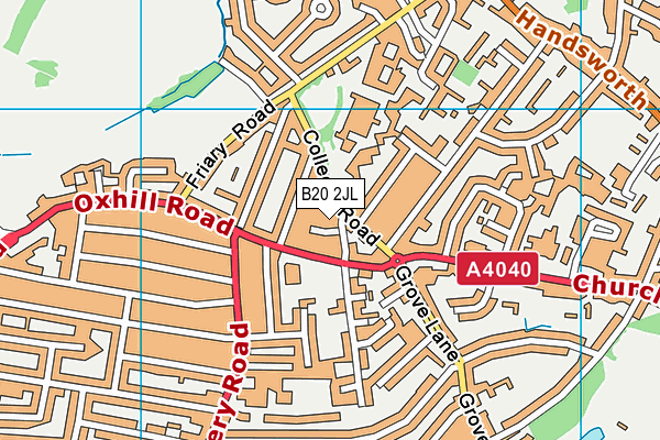 B20 2JL map - OS VectorMap District (Ordnance Survey)