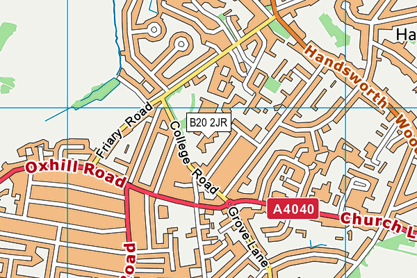 B20 2JR map - OS VectorMap District (Ordnance Survey)