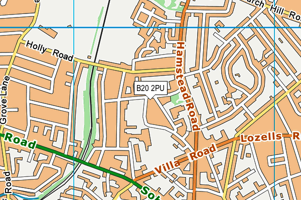 B20 2PU map - OS VectorMap District (Ordnance Survey)
