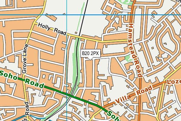 B20 2PX map - OS VectorMap District (Ordnance Survey)