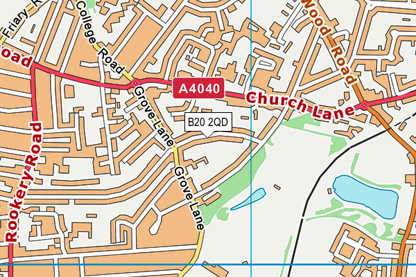 B20 2QD map - OS VectorMap District (Ordnance Survey)