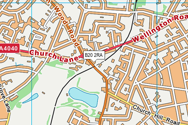 B20 2RA map - OS VectorMap District (Ordnance Survey)