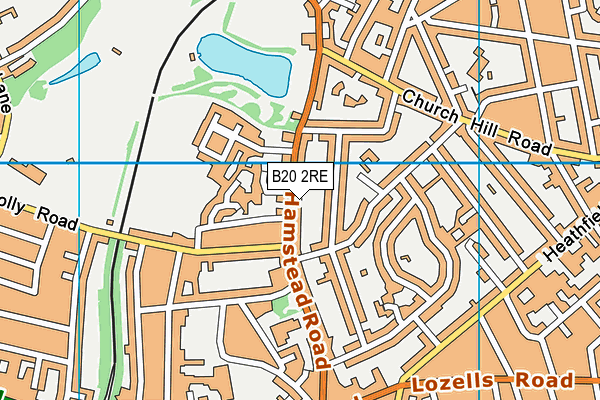 B20 2RE map - OS VectorMap District (Ordnance Survey)