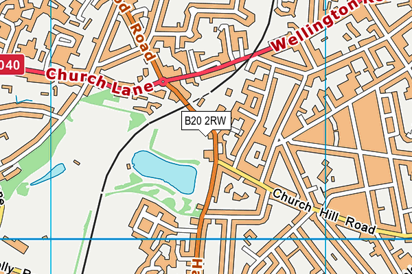 B20 2RW map - OS VectorMap District (Ordnance Survey)