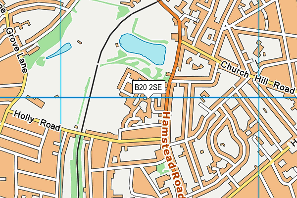 B20 2SE map - OS VectorMap District (Ordnance Survey)