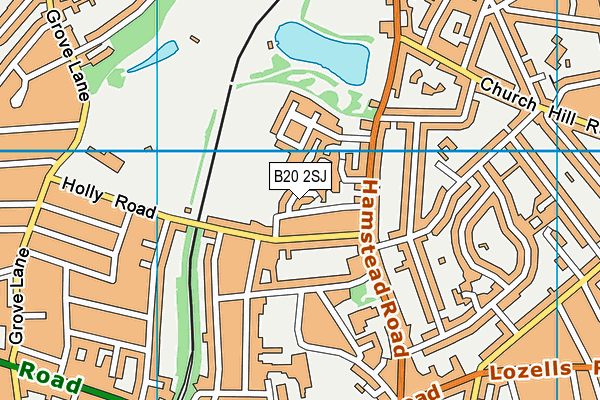 B20 2SJ map - OS VectorMap District (Ordnance Survey)