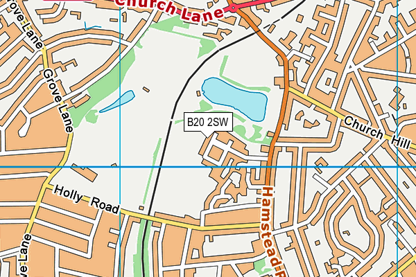 B20 2SW map - OS VectorMap District (Ordnance Survey)