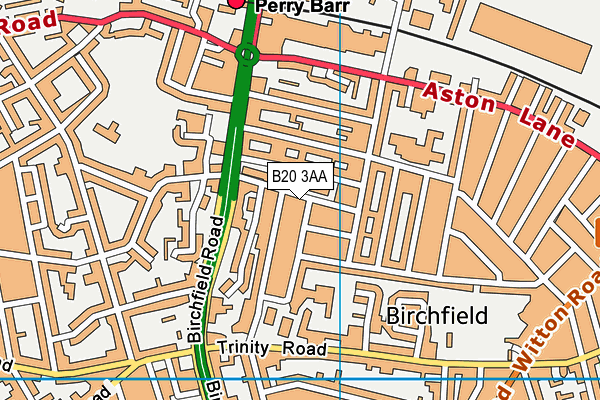 Canterbury Cross Primary School map (B20 3AA) - OS VectorMap District (Ordnance Survey)
