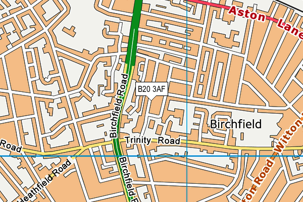 B20 3AF map - OS VectorMap District (Ordnance Survey)