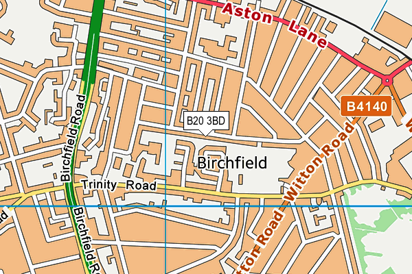 B20 3BD map - OS VectorMap District (Ordnance Survey)