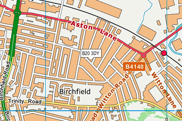 B20 3DY map - OS VectorMap District (Ordnance Survey)