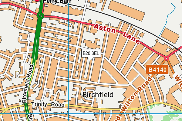 B20 3EL map - OS VectorMap District (Ordnance Survey)