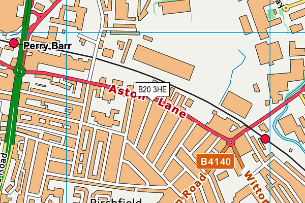B20 3HE map - OS VectorMap District (Ordnance Survey)