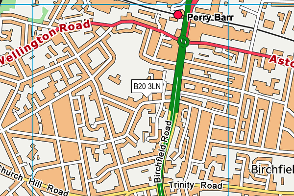 B20 3LN map - OS VectorMap District (Ordnance Survey)