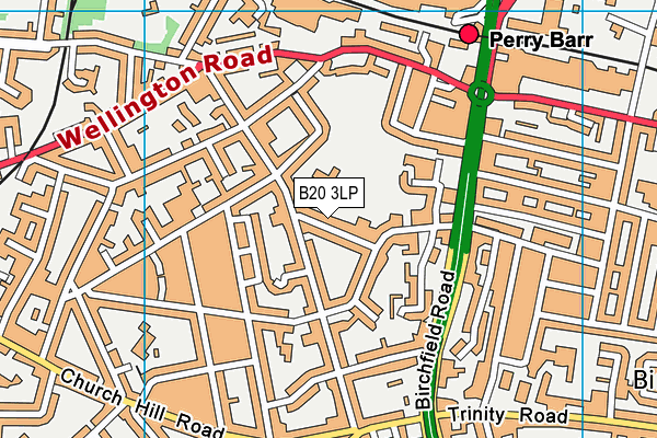 B20 3LP map - OS VectorMap District (Ordnance Survey)