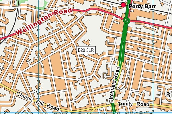 B20 3LR map - OS VectorMap District (Ordnance Survey)