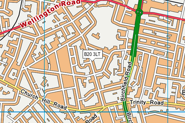 B20 3LT map - OS VectorMap District (Ordnance Survey)