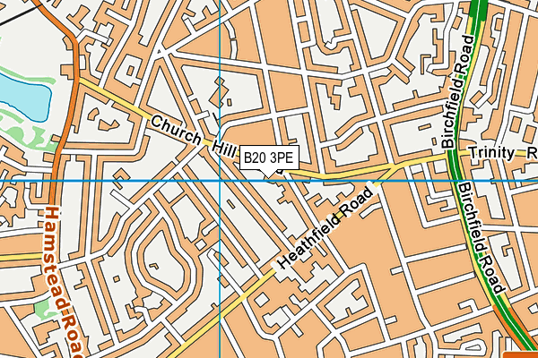 B20 3PE map - OS VectorMap District (Ordnance Survey)