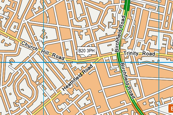 B20 3PH map - OS VectorMap District (Ordnance Survey)